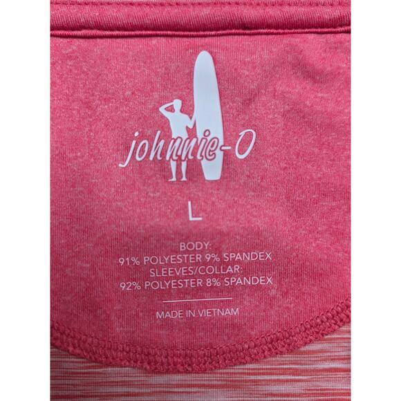 Johnnie O Bert Golf‎ 1/4  Zip Pullover Striped Performance Taffy Mens Large New - Picture 4 of 5